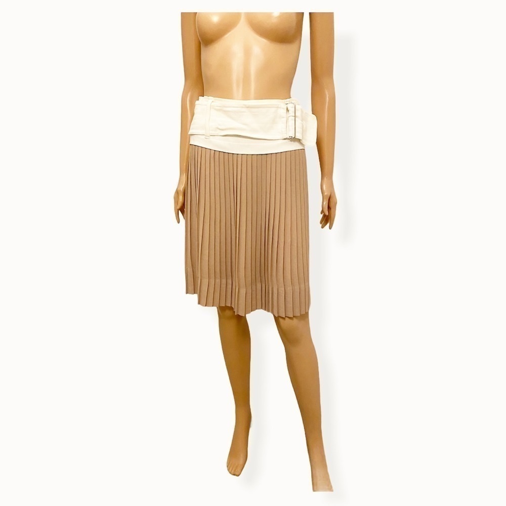 A.L.C. Belted Pleated Midi Skirt